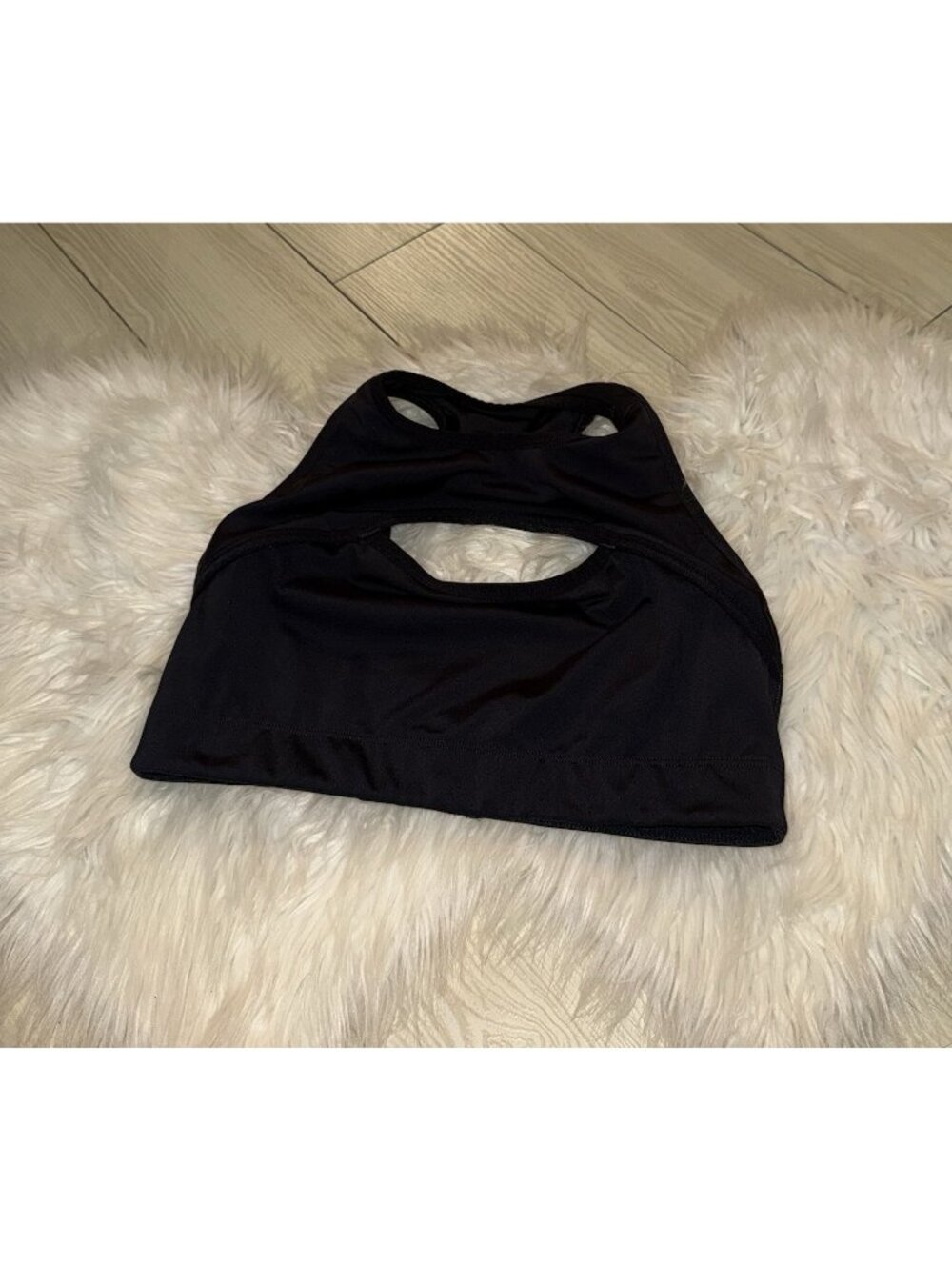 Savage X Fenty Womens Hotline Medium Impact Sports Bra Cut Out 16-18 1X Black